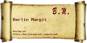 Berlin Margit névjegykártya